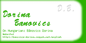 dorina banovics business card
